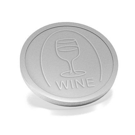 Fichas de plástico con relieve copa de vino Ø29 mm - 250 unidades