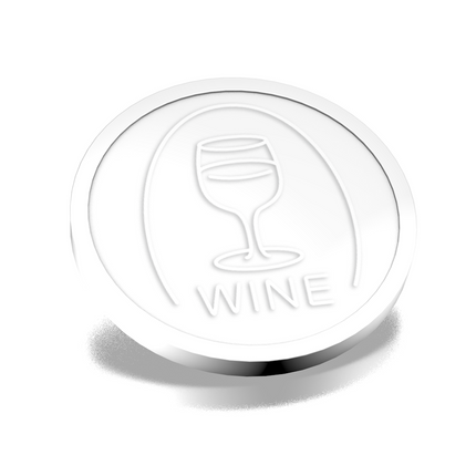 Fichas de plástico con relieve copa de vino Ø29 mm - 250 unidades