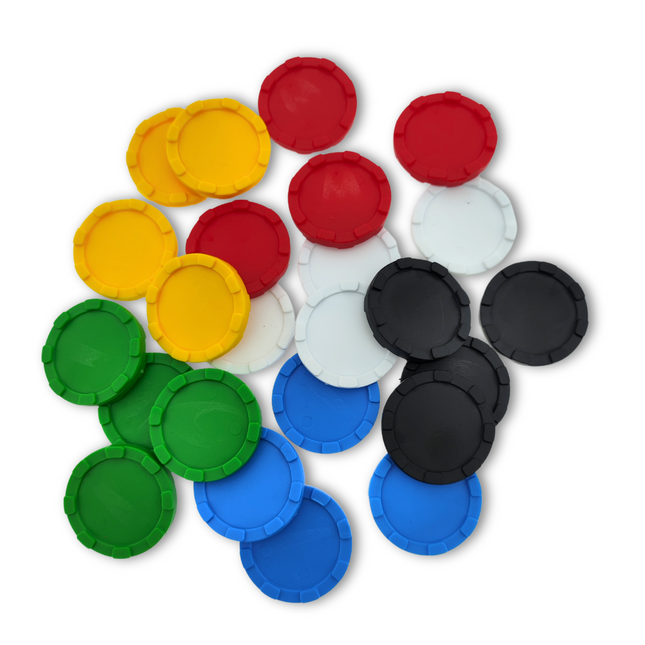 Fichas apilables en plastico  Ø29 mm - 100 unidades
