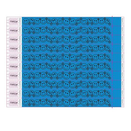 Pulseras de Tyrex con carita feliz - 100 unidades