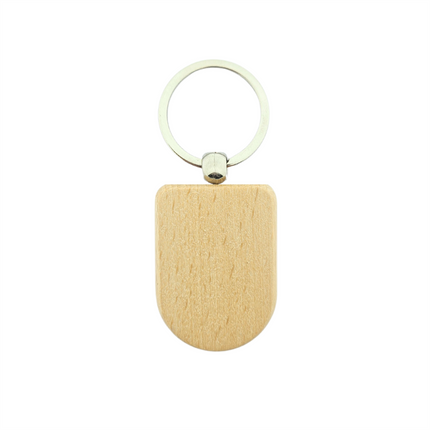 Llavero de madera media ovalado 50x35 mm - Por unidad