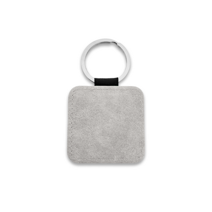 Llavero cuadrado de cuero 50x50mm - Por unidad