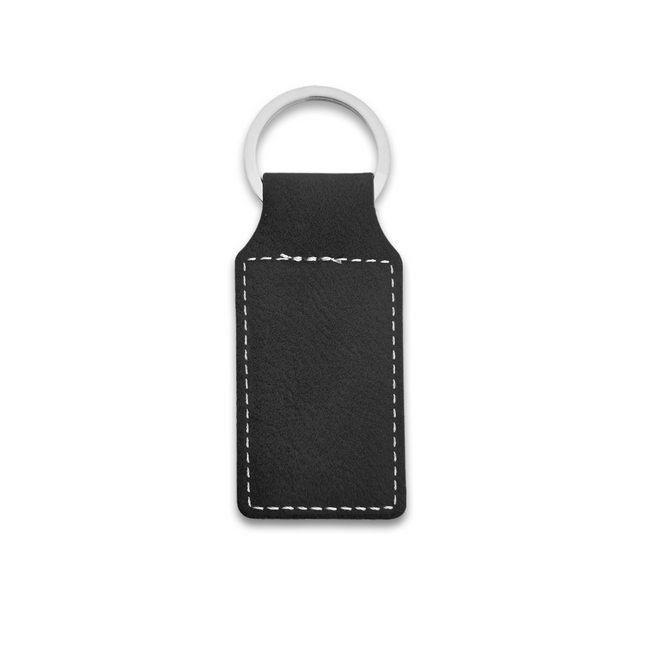 Llavero rectangular de cuero 33x70mm - Por unidad