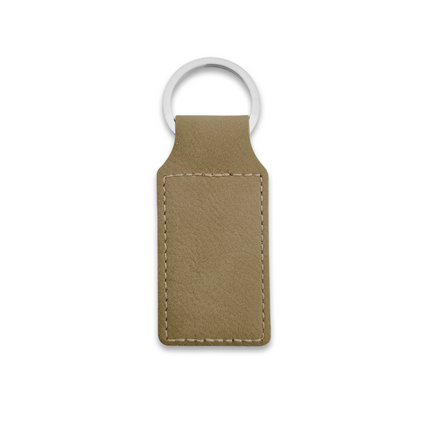Llavero rectangular de cuero 33x70mm - Por unidad