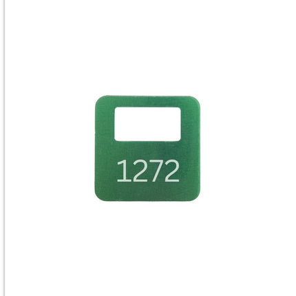 Fichas para guardarropa de aluminio Allox de color 35 x 35 mm