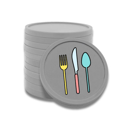 Fichas de plastico cubiertos en color Ø29 mm - 100 unidades
