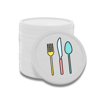 Fichas de plastico cubiertos en color Ø29 mm - 100 unidades