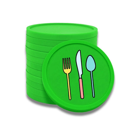 Fichas de plastico cubiertos en color Ø29 mm - 100 unidades