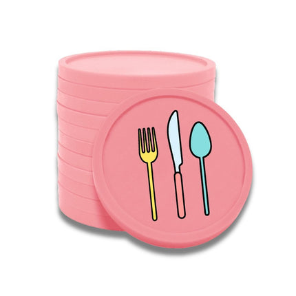 Fichas de plastico cubiertos en color Ø29 mm - 100 unidades