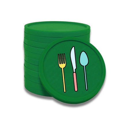 Fichas de plastico cubiertos en color Ø29 mm - 100 unidades