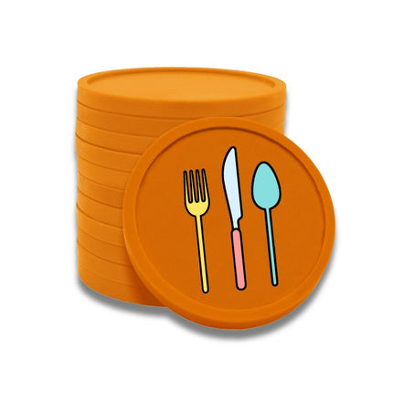 Fichas de plastico cubiertos en color Ø29 mm - 100 unidades