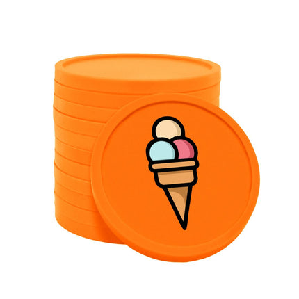 Fichas de plastico helado sorbet Ø29mm - 100 unidades