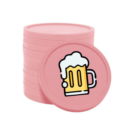 Fichas de plastico jarra de cerveza Ø29 mm - 100 unidades