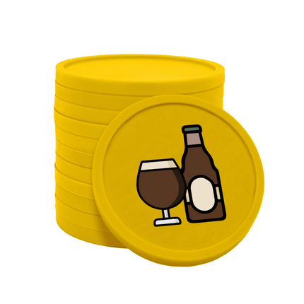 Fichas de plastico cerveza especial Ø29 mm - 100 unidades
