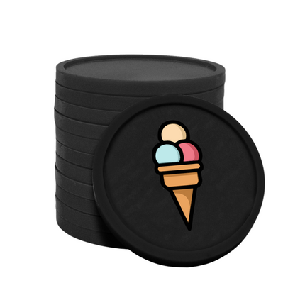Fichas de plastico helado sorbet Ø29mm - 100 unidades