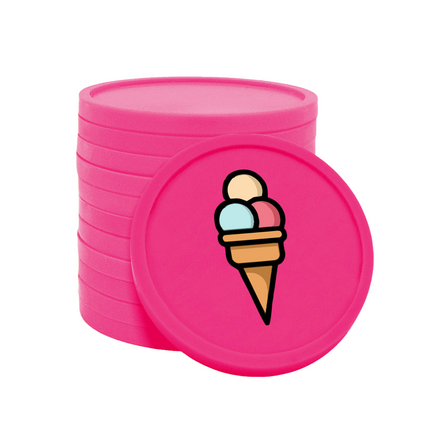 Fichas de plastico helado sorbet Ø29mm - 100 unidades
