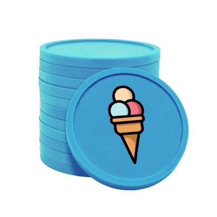 Fichas de plastico helado sorbet Ø29mm - 100 unidades