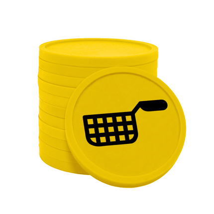 Fichas de plastico freidora Ø29 mm - 100 unidades