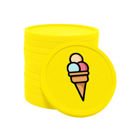 Fichas de plastico helado sorbet Ø29mm - 100 unidades