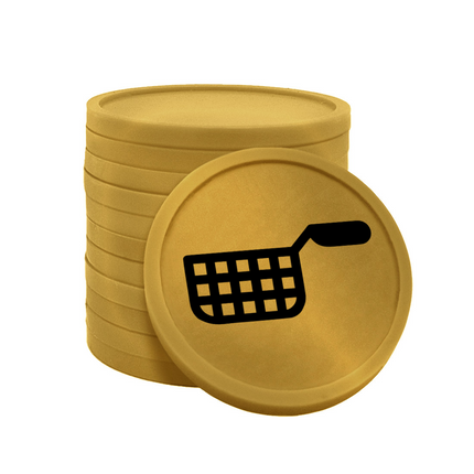 Fichas de plastico freidora Ø29 mm - 100 unidades