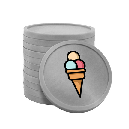 Fichas de plastico helado sorbet Ø29mm - 100 unidades