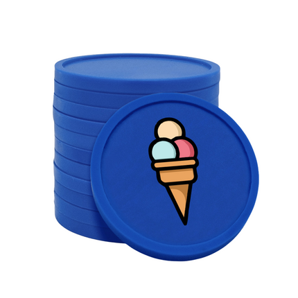 Fichas de plastico helado sorbet Ø29mm - 100 unidades