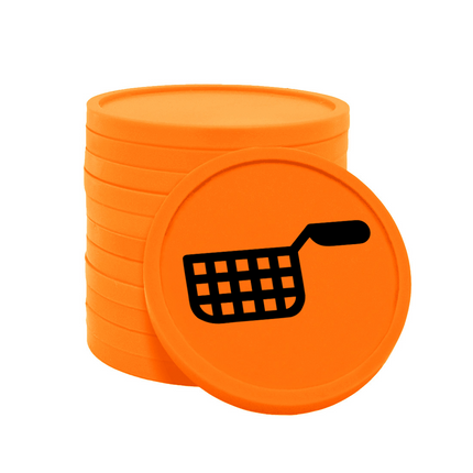 Fichas de plastico freidora Ø29 mm - 100 unidades