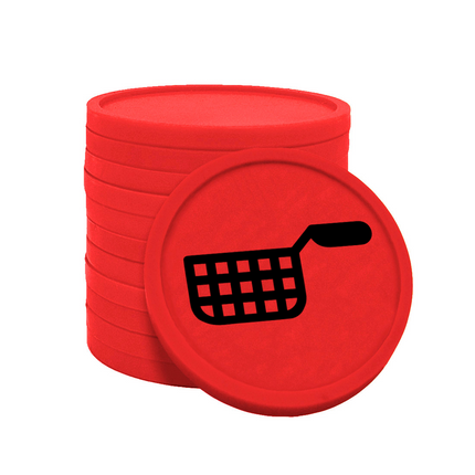 Fichas de plastico freidora Ø29 mm - 100 unidades