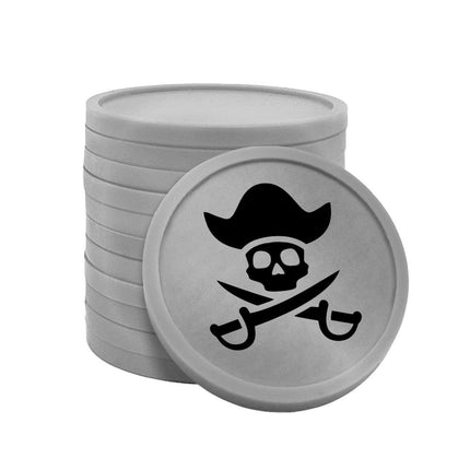 Fichas de plastico pirata Ø29 mm - 100 unidades