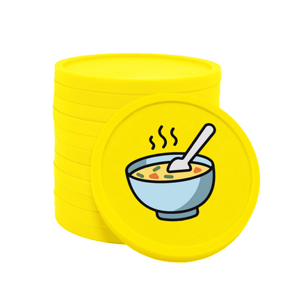 Fichas de plastico sopa Ø29mm - 100 unidades