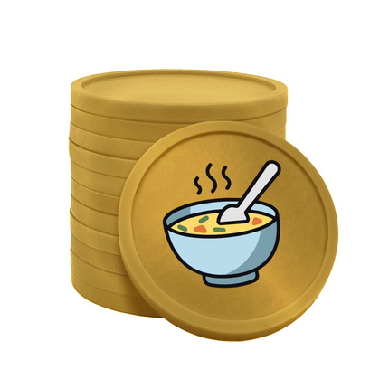 Fichas de plastico sopa Ø29mm - 100 unidades