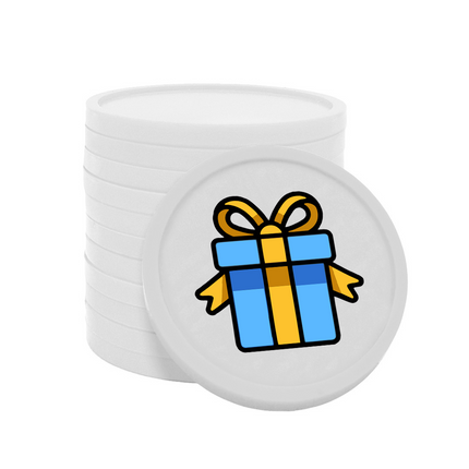 Fichas de plastico regalo Ø29 mm - 100 unidades