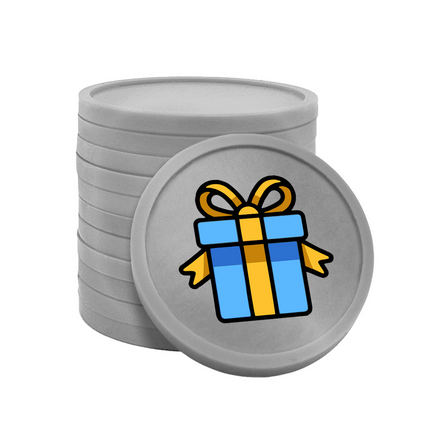 Fichas de plastico regalo Ø29 mm - 100 unidades