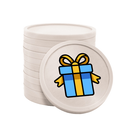 Fichas de plastico regalo Ø29 mm - 100 unidades