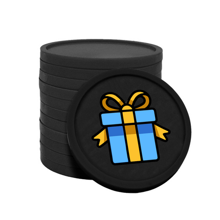 Fichas de plastico regalo Ø29 mm - 100 unidades