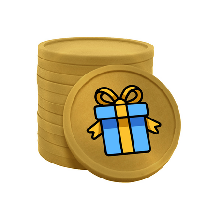 Fichas de plastico regalo Ø29 mm - 100 unidades