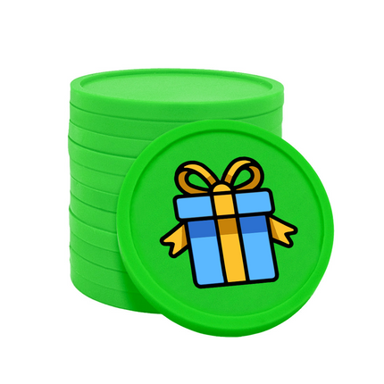 Fichas de plastico regalo Ø29 mm - 100 unidades
