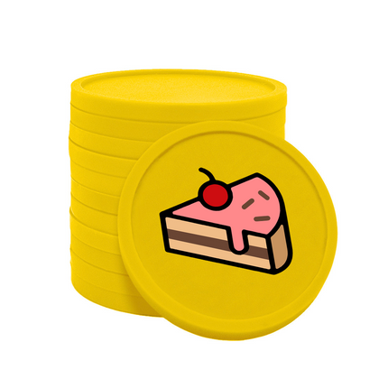 fichas de plastico pasteleria Ø29 mm - 100 unidades