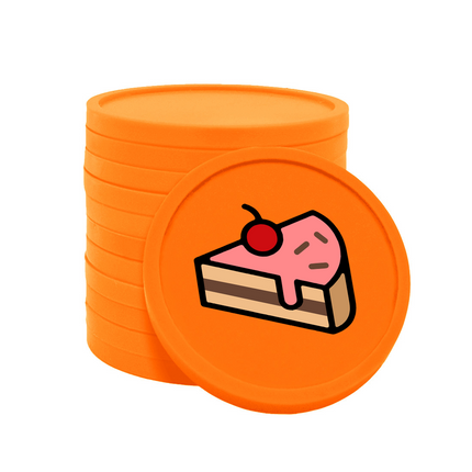 fichas de plastico pasteleria Ø29 mm - 100 unidades