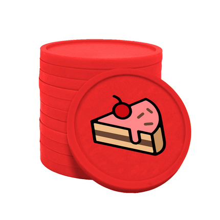 fichas de plastico pasteleria Ø29 mm - 100 unidades