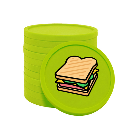 Fichas de plastico sandwich Ø29mm - 100 unidades