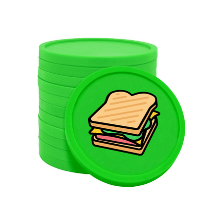 Fichas de plastico sandwich Ø29mm - 100 unidades