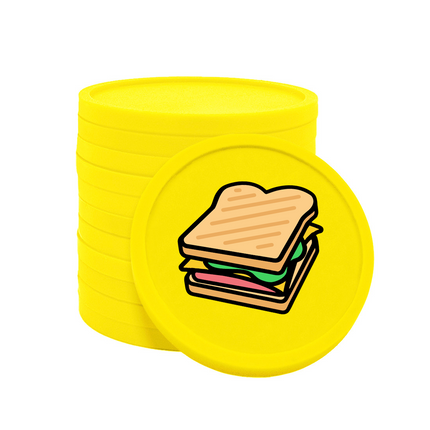 Fichas de plastico sandwich Ø29mm - 100 unidades