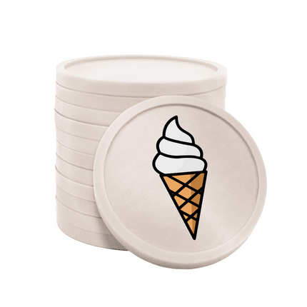 Fichas de plastico helado soft Ø29mm - 100 unidades