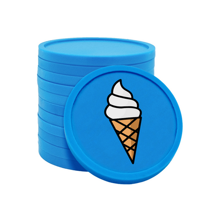 Fichas de plastico helado soft Ø29mm - 100 unidades