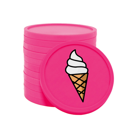 Fichas de plastico helado soft Ø29mm - 100 unidades