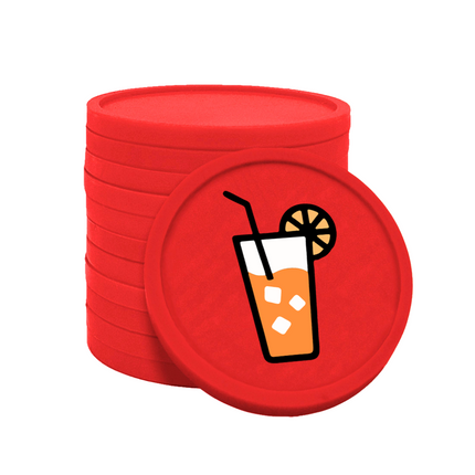 Fichas de plastico refresco Ø29mm - 100 unidades