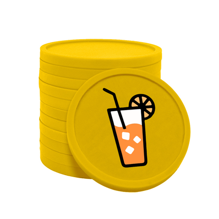 Fichas de plastico refresco Ø29mm - 100 unidades