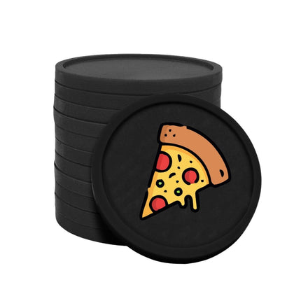 Fichas de plastico icono de pizza Ø29mm - 100 unidades