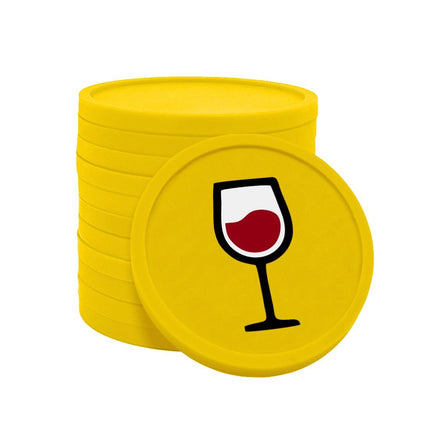 Fichas de plástico copa de vino Ø29 mm - 100 unidades